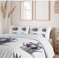 thumbnail image 6 of Ambesonne Crown Duvet Cover Set, Detailed Ornaments Along Gems, 2-Calking, Pale Slate Blue Purple, 6 of 7