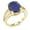 Blue||White, variant on 18K Yellow Gold Plated Silver Pink Created Sapphire Ring for Women (7.98 Cttw, Oval 12X10MM, Gemstone September Birthstone, Available in Size 5, 6, 7, 8, 9)