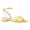 Yellow, variant on XYD Women's Open Toe Knots Sandals Ankle Strap Buckles Low Block Heel Satin Shoes Daily Shopping Dress Size 10 Yellow
