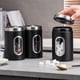 thumbnail image 5 of Organización De Latas De Almacenamiento De Alimentos De Acero Inoxidable De 3 Piezas Con Contenedor De Tapa Negro Sunnimix Bote de cafe, 5 of 7