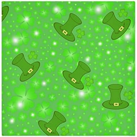 

Hidove St Patrick s Day Clover Cloth Napkins Set of 1 Oversized Washable Reusable Polyester Dinner Table Napkins for Family Restaurant Party Decor 20 x 20 Inch