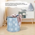 thumbnail image 6 of 50L Extra Large Popup Hamper Collapsible Laundry Basket With Zippered Lid 15.7x18.5in Snowflakes, 6 of 7
