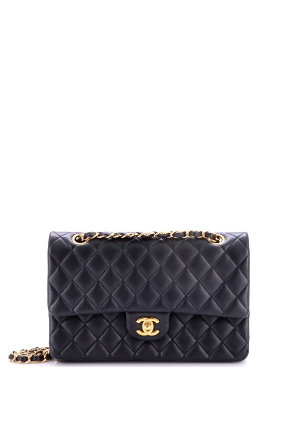 Pre-Owned Classic Double Flap Bag Quilted Lambskin Medium By Rebag
