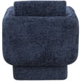 thumbnail image 3 of Meridian Furniture Alessandra Navy Chenille Fabric Swivel Accent Chair, 3 of 44