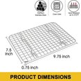 thumbnail image 2 of CHUANK 2-Pieces Small Cooling Baking Racks  Stainless Steel Grid Rack for Cooking Roasting Drying Grilling  9.75‘‘ x 7.5‘‘ x 0.75‘‘  Oven & Dishwasher Safe  Fit Small Toaster Oven, 2 of 7