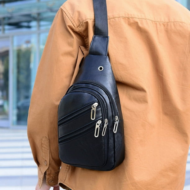 Strap Bag Crossbody Backpack With With Headphone Hole Strap Backpack Hiking Backpack Multipurpose Crossbody Chest Bag