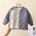 thumbnail image 3 of Usaibhir Baby Quilted Jacket, Lightweight Warm Padded Cardigan Coat for Toddler Kids 2-8Y, 3 of 4