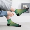 thumbnail image 2 of Fuzoiu Orange To Teal Gradient Print Adult Socks, Crew Moisture-wicking Socks, Unisex Cushion Crew Socks,Casual Sports Ankle Socks, 2 of 7