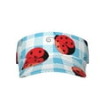 thumbnail image 2 of Kdxio Flowers And Lady Bugs Print Sun Visor Hat Golf Visor Adjustable Velcro Outdoor Sports Cap For Men Women, 2 of 7