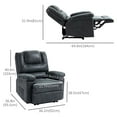 thumbnail image 3 of HOMCOM Fauteuil Inclinable Manuel avec Repose-Pieds Poches Latérales Cadre en Acier Noir, 3 of 10
