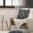 thumbnail image 3 of LR Home Avant-garde Cotton Pillow Set of 2 in Black/Cream, 20" x 20", 3 of 8