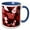 Blue/White, variant on 3drose, Red Ruby Jewel - Gemstone - Diamond-like Design - Bling Gem Sparkly Glittery Texture, 11oz Magic Transforming Mug