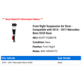 thumbnail image 2 of Front Right Suspension Air Strut - Compatible with 2014 - 2017 Mercedes-Benz S550 Base 2015 2016, 2 of 2