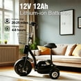 thumbnail image 5 of TOXOZERS 500W Electric Trike,3-Wheel Electric Scooter for Adults & Seniors with Removable Seat, 20-25Miles Range, Adjustable Height, LED Light, 5 of 7