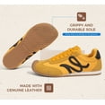 thumbnail image 3 of LUCKY STEP Womens Retro Thin Sole Sneakers Lightweight Wide Toe Box Casual Shoes,Yellow&Black, 3 of 11