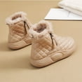 thumbnail image 5 of Viluyesy Womens Winter Boots, Thick Sole Faux Fur Lined Mid Calf Zip-Up Lightweight Fashion Outdoor Snow Boots Khaki US5.5, 5 of 9