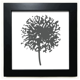 thumbnail image 1 of Dandelion Flower Plant silueta Mesa de pared con marco cuadrado negro, 1 of 4