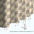 thumbnail image 6 of Beige Gray Checkerboard Checkered Pattern Shower Curtain 72"x72" ,Bathroom Decorative Shower Curtains Set with 12 Hooks,Modern Waterproof Washable Shower Curtain, 6 of 6