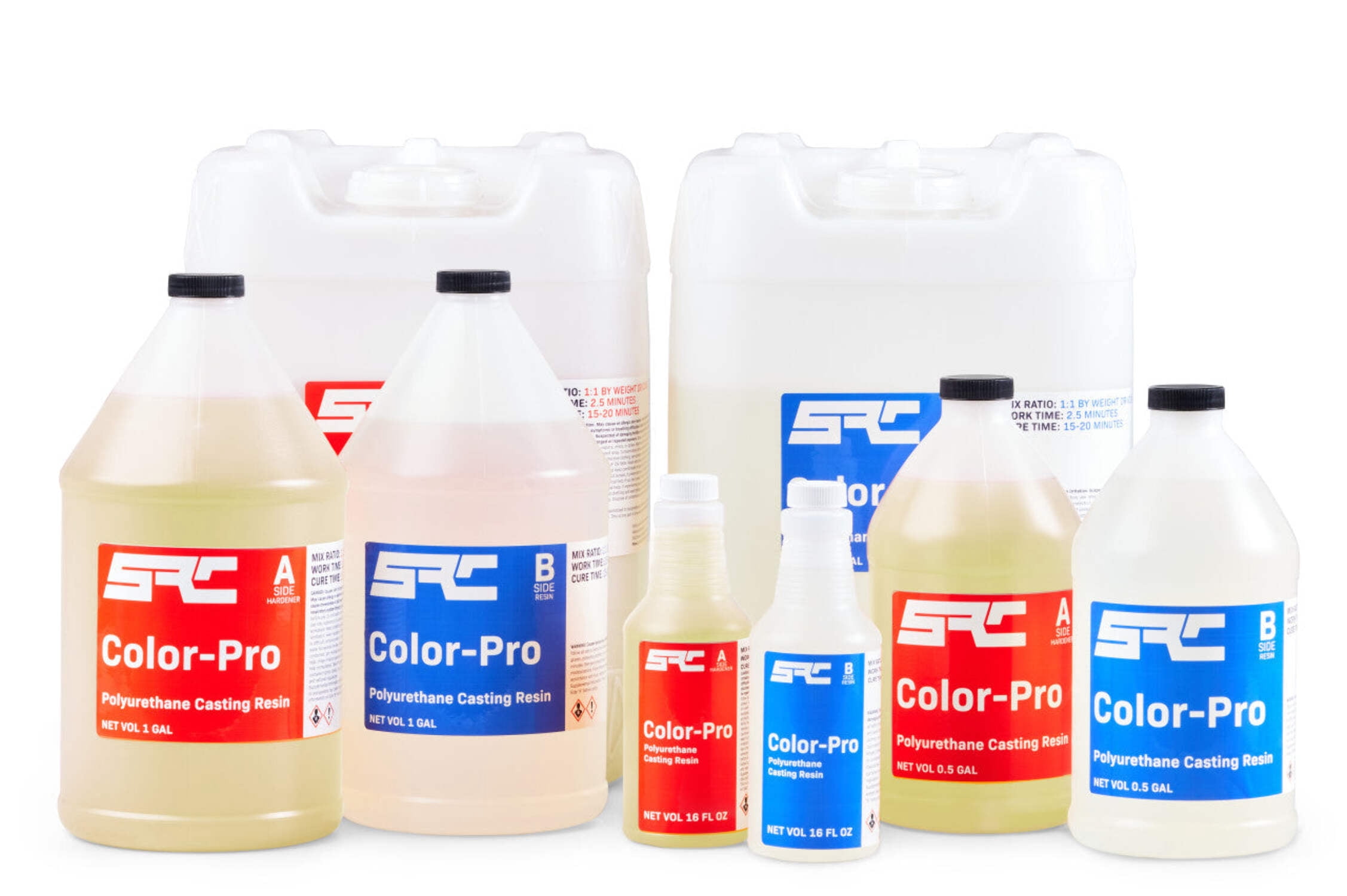 SPRESIN Color-Pro, Silicone Polyurethane Casting Resin Kit, Arts, Crafts, Figurines, Prototypes, Models, Semi-Clear, High Strength, Low Odor, Easy Pour - 32 Oz (16 Oz Part A + 16 Oz Part B)