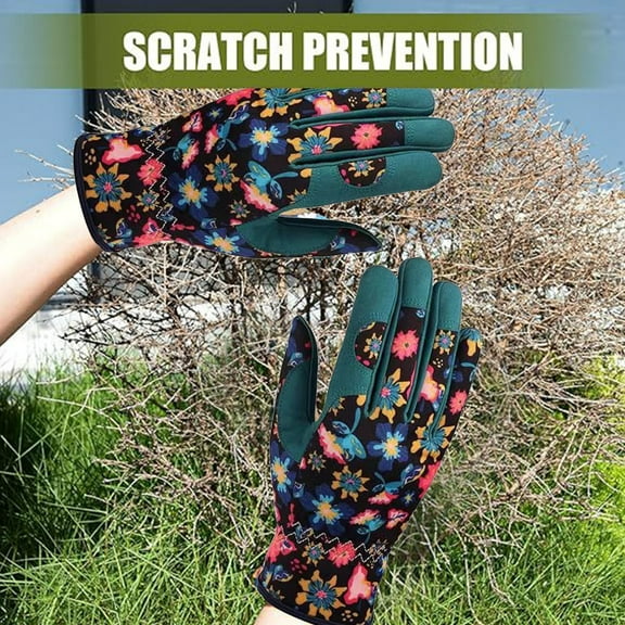 Clearance hand protector under $7,Gardening Gloves For Women Leather Garden Gloves Thorn Proof Outdoor Protective Working Gloves For Weeding 1PC