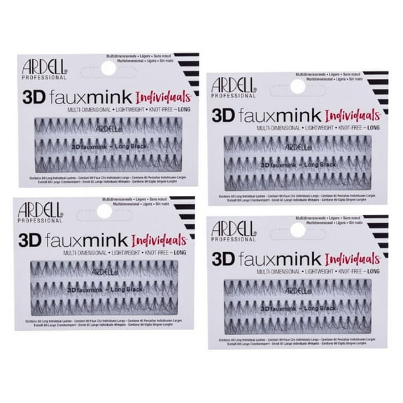 Ardell - Individual - Knot-Free - 3D Faux Mink - Long (Pack of 4)
