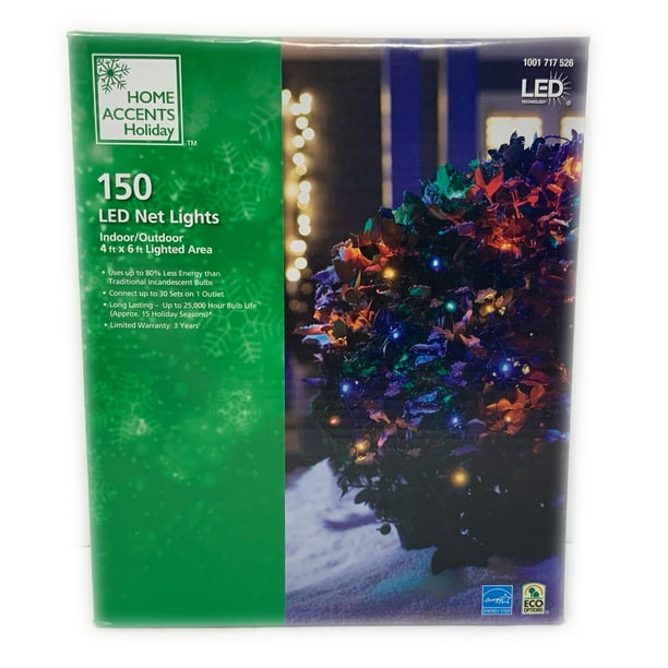 Home Accents Holiday 150ct LED MultiColor Net Light 4ft x 6ft (1001