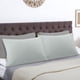 thumbnail image 2 of Juego de fundas de almohada con cremallera de microfibra suave PiccoCasa de 2, estándar gris claro, 2 of 7