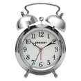 thumbnail image 1 of Reloj despertador de campana gemela de metal plateado Crosley TIMELINK 33013, 1 of 1