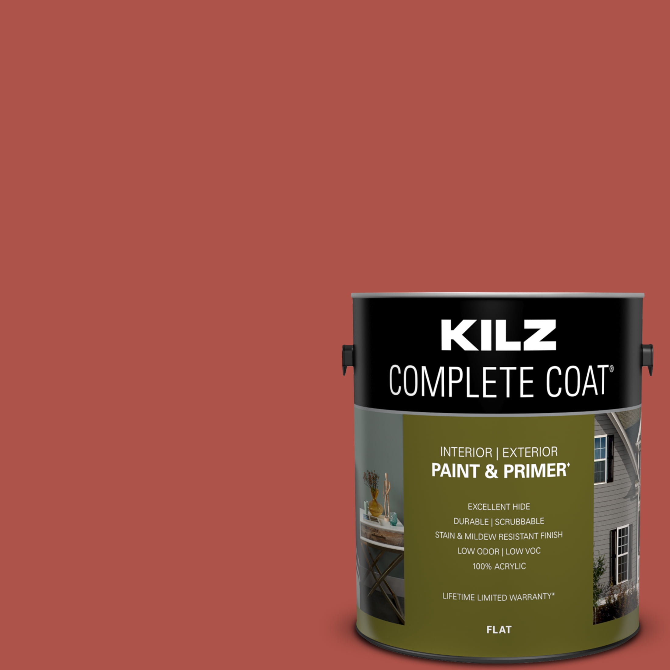 Red Flare, KILZ Complete Coat Interior/Exterior Paint & Primer, 1 Gallon #LA130-01