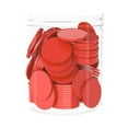 thumbnail image 2 of Yinanstore 100 Pieces 1 inch Math Manipulatives Counting Chips Discs Round for Kids Learning Sorting Lightweight Educational PP Material Red, 2 of 8