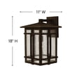 thumbnail image 5 of 1965OZ Hinkley Lighting Tucker - One Light Outdoor Wall Mount in Transitional and Craftsman Style - 11 Inches Wide by 18 Inches High-Oil Rubbed Bronze, 5 of 5