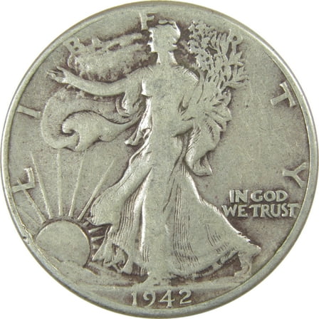 1942 Liberty Walking Half Dollar G Good Silver 50c Coin