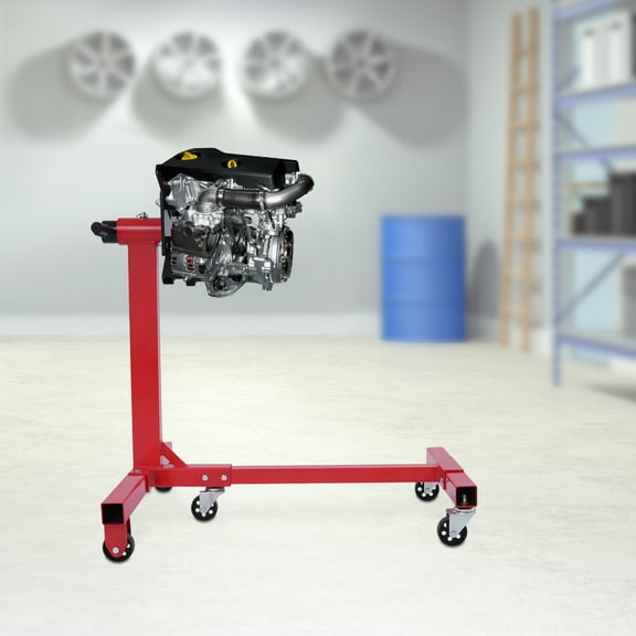 Red Engine Stand 1250 lbs Capacity 360 Degree Rotating Head Motor Stand 84*84cm