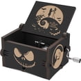 thumbnail image 1 of Boîte à Musique d'Halloween Gravée en Bois le Cauchemar, 1 of 7