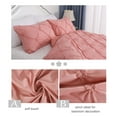 thumbnail image 4 of PiccoCasa King Duvet Cover Set 3Pcs Embroidery Checkered Bedding Set Pink, 4 of 6