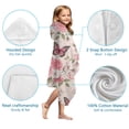 thumbnail image 7 of Pink Butterfly Floral Bow White Pattern Hooded Bath Towel，50"x30" for Ages 3 To 12 Kids, Quick Dry Lightweight Soft Microfiber Hood Beach Towel Cover Up for Kids, 7 of 7