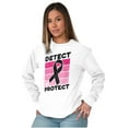 thumbnail image 5 of Detect Protect Breast Cancer Aware Women's Long Sleeve T Shirt Brisco Brands X, 5 of 6