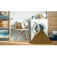 thumbnail image 2 of Ahgly Company Machine Washable Indoor Square Transitional Dark Yellow Green Area Rugs, 8' Square, 2 of 7