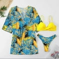 thumbnail image 6 of WREESH Womens Push Up Bikini Sets Fashionista Lady Containing Chest Pad Print Bikini Set Two Piece Swimsuit Beach Bathing Suit Yellow, 6 of 6