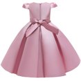 thumbnail image 4 of Odeerbi Clearance Toddler Girls Temperament Bowknot Cute Mermaid Beading Birthday Party Gown Dresses, 4 of 9
