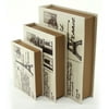 Aspire Home Accents Paris Faux Book Boxes - Set of 3