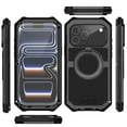 thumbnail image 4 of for iPhone 17 Pro Max Waterproof Magnetic Case with Tempered Glass Screen Protector & Ring Kickstand & Lens Protector, Shockproof Full Body Protection Slim Phone Cover, Wireless Charging, Black, 4 of 7