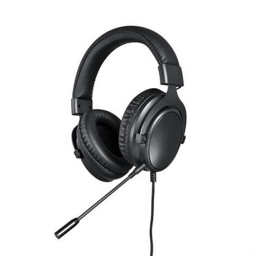 onn. Over-Ear Gaming Headset, Built-in Mic for PC, 6 ft Cable, Black