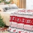 thumbnail image 3 of Manta de felpa MACEVIA Christmas con diseño de reno rojo, 127 x 152 cm, 3 of 7