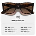 thumbnail image 3 of Ray-Ban RB4165 JUSTIN CLASSIC Square Shaped Non-Polarized Sunglasses for Men - Includes Official RAYBAN Eyewear Kit - Ideal Formal & Casual Wear Sunglasses - Dark Brown Lens, 3 of 7