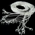 thumbnail image 4 of K-KED Wholesale 10Pcs 925 Silver Classic Snake Chain Necklace Delicate Jewelry 1MM 16" - 24"-16 inch-5pcs, 4 of 6