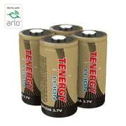 Angle View: Tenergy 4PCS 3.7V RCR123A Li-ion Rechargeable Batteries for Arlo Security Camera