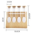 thumbnail image 4 of GROWTH TANK Glass Tube Storage Rack Exhibition Tea Display Visible Storage Non-Slip 4 Tubes Rack Clear Glass Test Tube for Scented Tea Tea Leaves Grains, 4 of 9