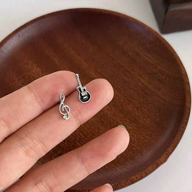 Guitar shop stud earrings