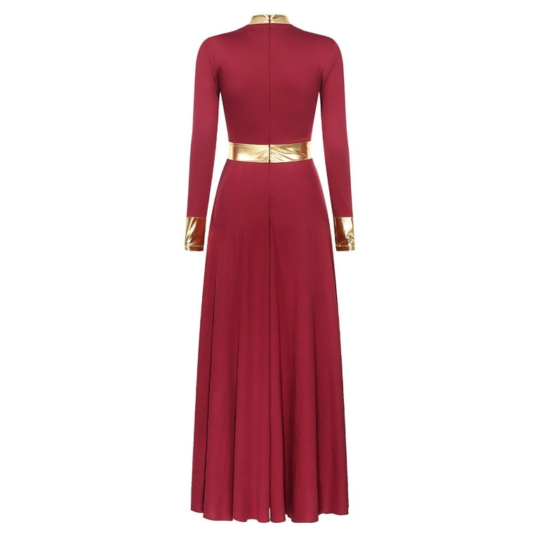burgundy dress for church G11674-BUR-CO ( 1pc GMI Church And Choir Robe ) Burgundy / 8 main image 1